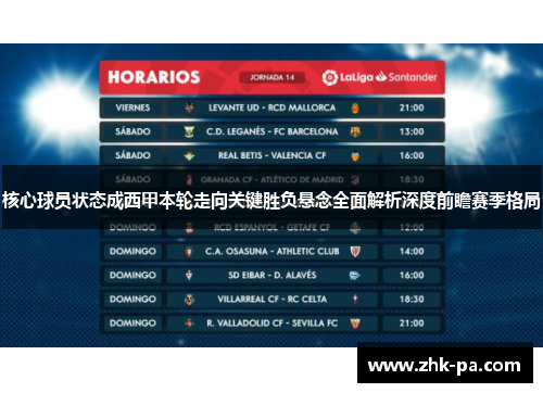核心球员状态成西甲本轮走向关键胜负悬念全面解析深度前瞻赛季格局